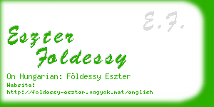 eszter foldessy business card